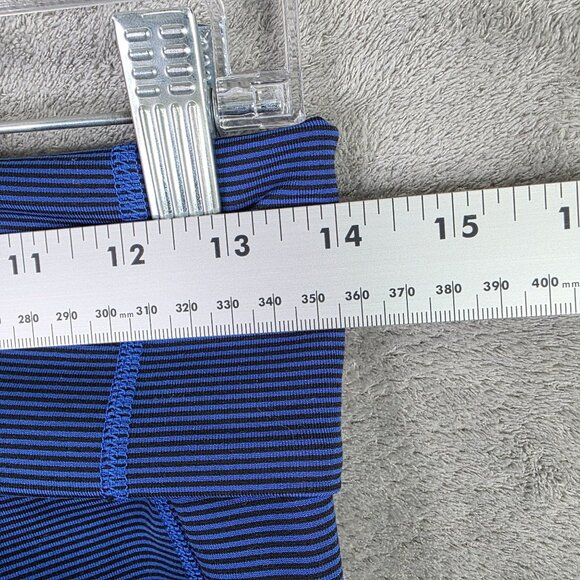 Womens Nike Dri-Fit Blue Striped Legend 2.0 Foldover Waistband Capri Leggings S - Picture 6 of 10